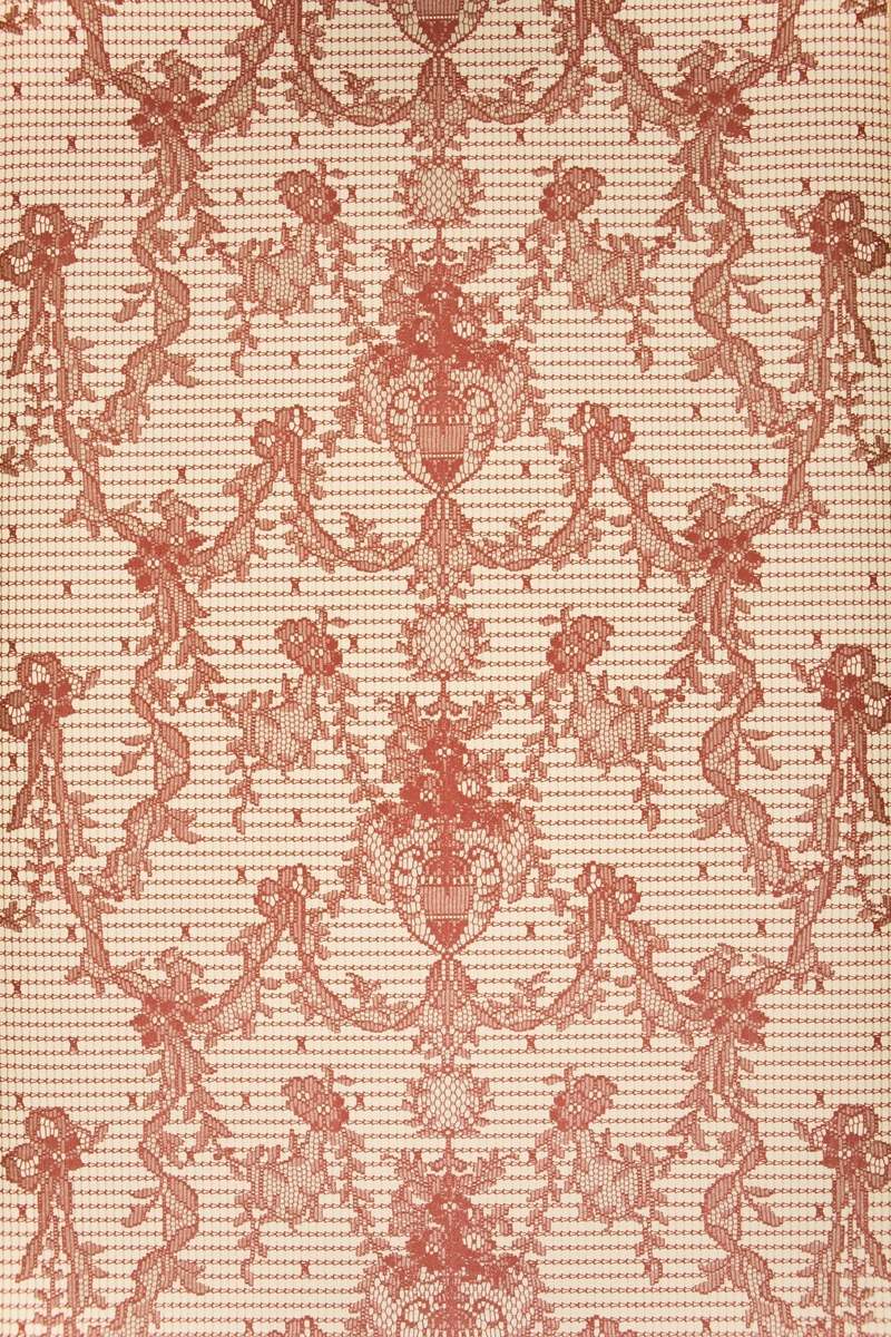 Prince of Scots Ribbon Damask Paper Lace Vinyl Wallpaper