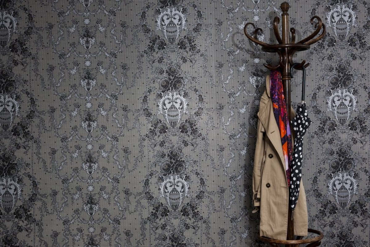 Prince of Scots Ribbon Damask Paper Lace Vinyl Wallpaper - Image 7 of 7