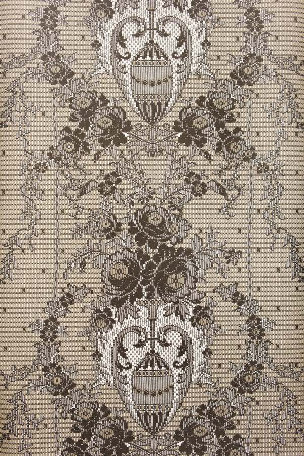 Prince of Scots Rose Damask Paper Lace Vinyl Wallpaper