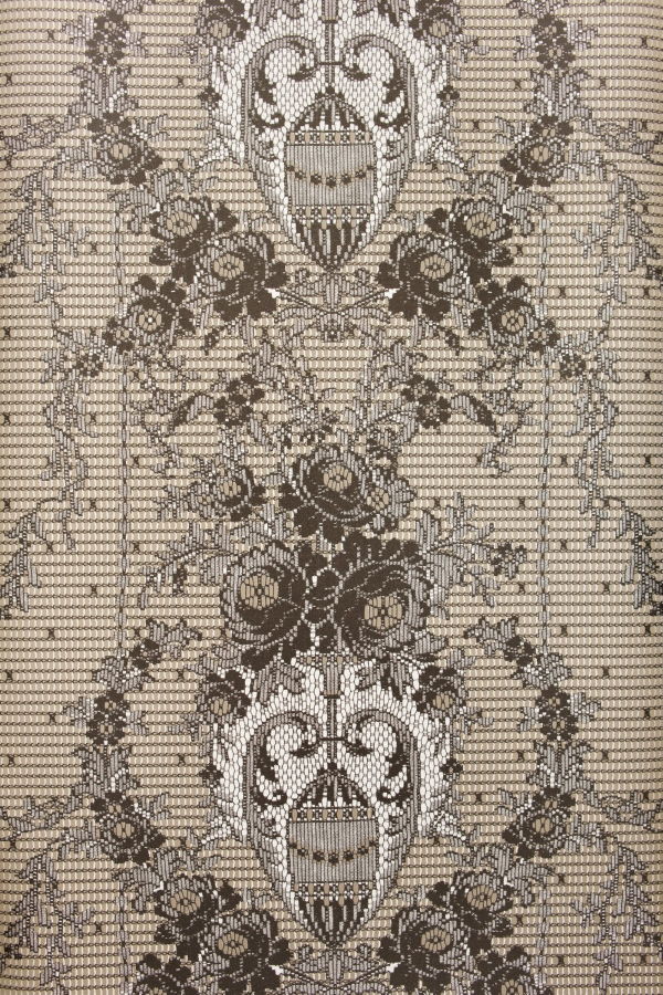 Prince of Scots Rose Damask Paper Lace Vinyl Wallpaper