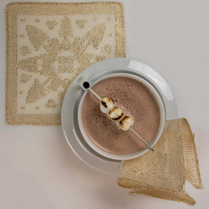 Prince of Scots Scottish Leno Gauze Cocktail Napkins - Madras Gold