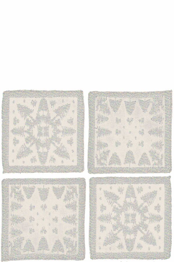 Prince of Scots Scottish Leno Gauze Cocktail Napkins - Madras Snow