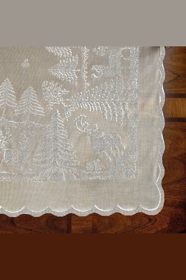 Prince of Scots Scottish Leno Gauze Mantle Scarf - Silver