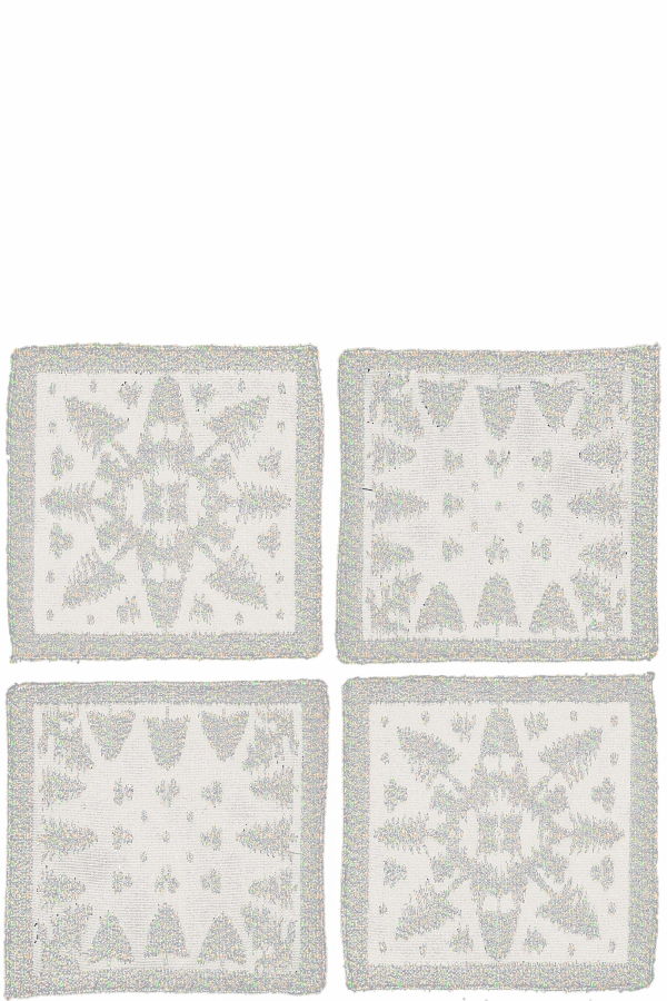 Prince of Scots Scottish Leno Gauze Cocktail Napkins - White Snow