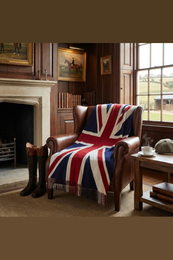 Prince of Scots Union Jack Merino Wool Throw