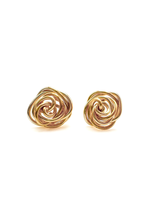 Alegria Accessories Rosette Stud Earrings - Gold