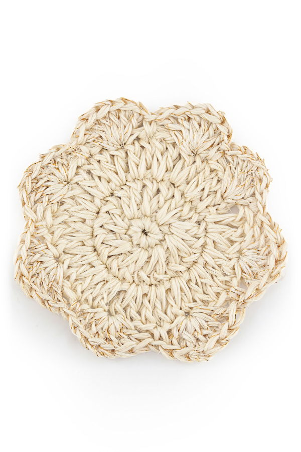 Tallo de Olivo Set of 4 Hand Crocheted Coasters - Verbena