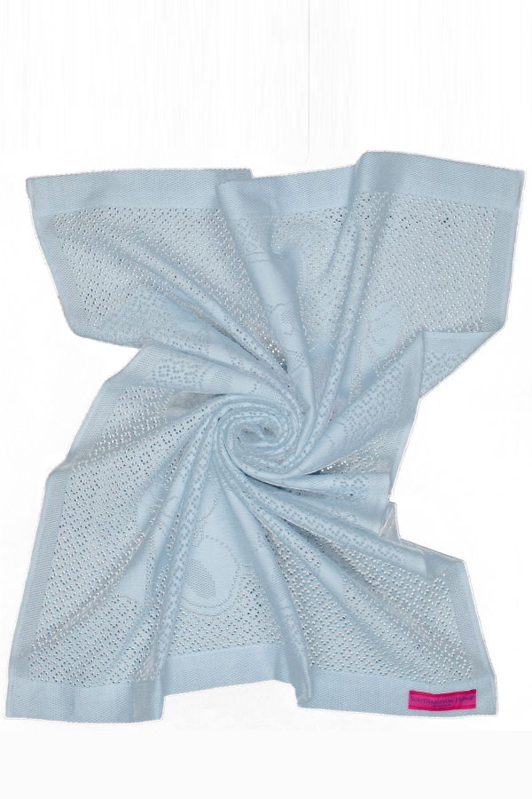 Kids Prince of Scots Southampton Home Lace Weave Bears & Bows Baby Blanket