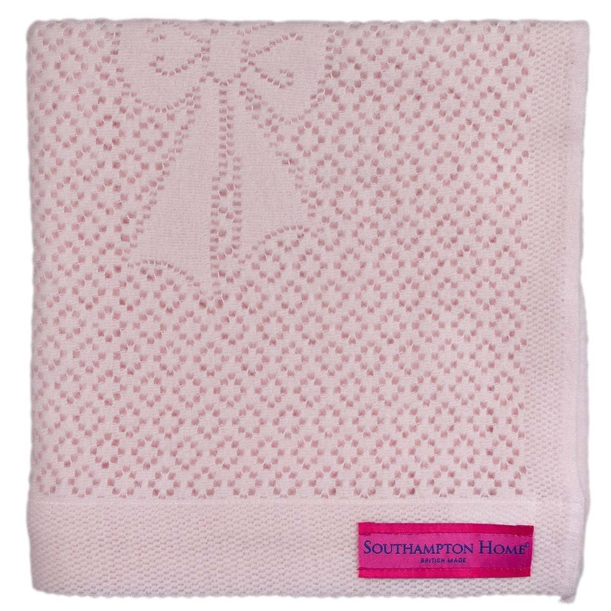 Kids Prince of Scots Southampton Home Lace Weave Bears & Bows Baby Blanket - Image 2 of 8