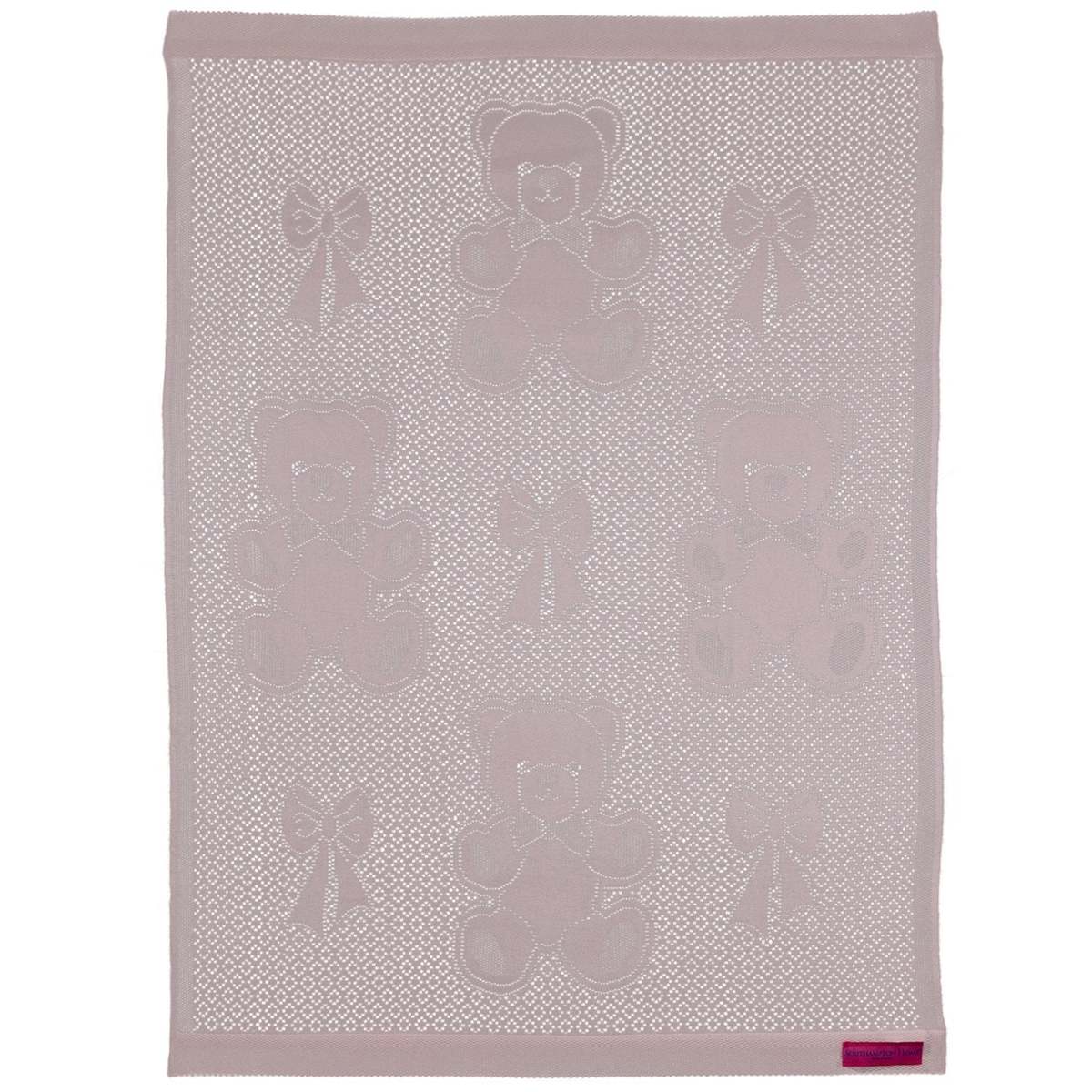 Kids Prince of Scots Southampton Home Lace Weave Bears & Bows Baby Blanket - Image 8 of 8