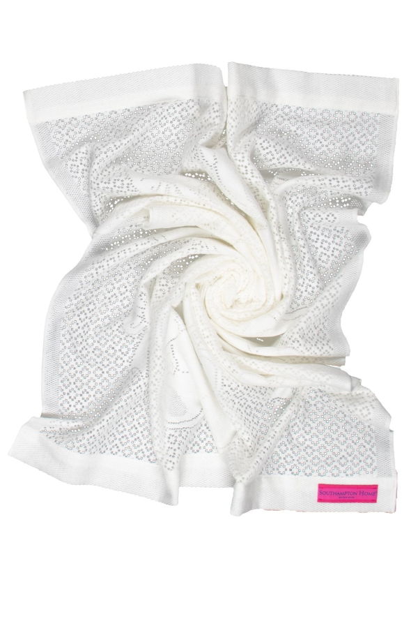 Kids Prince of Scots Southampton Home Lace Weave Bears & Bows Baby Blanket