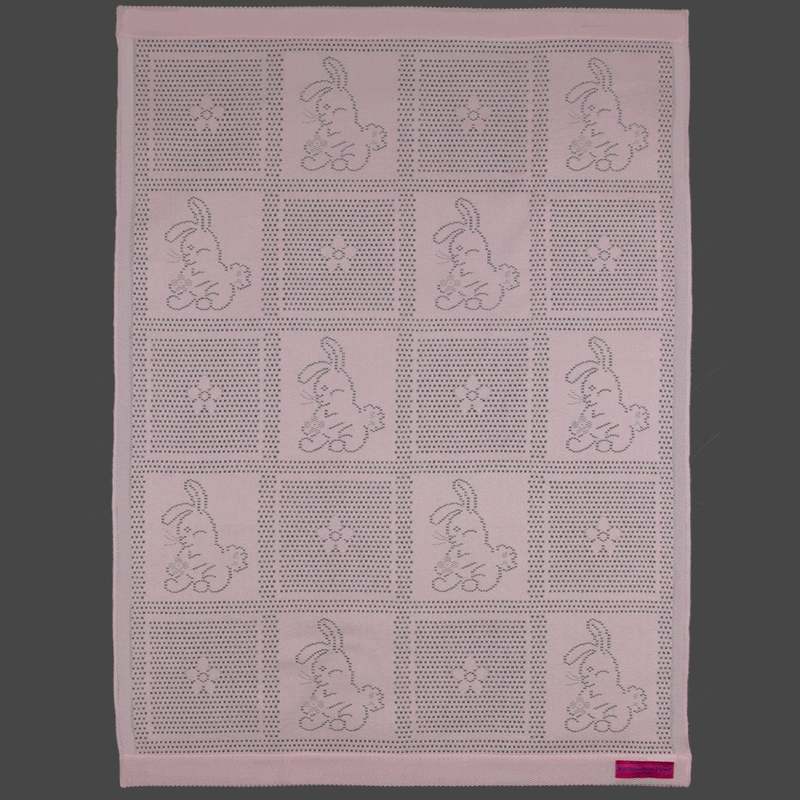 Kids Prince of Scots Southampton Home Lace Weave Bunny Baby Blanket