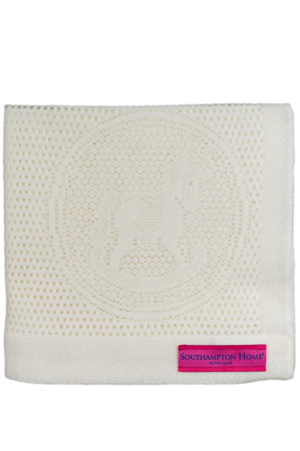 Kids Prince of Scots Southampton Home Lace Weave Rocking Horse Baby Blanket - Ivory