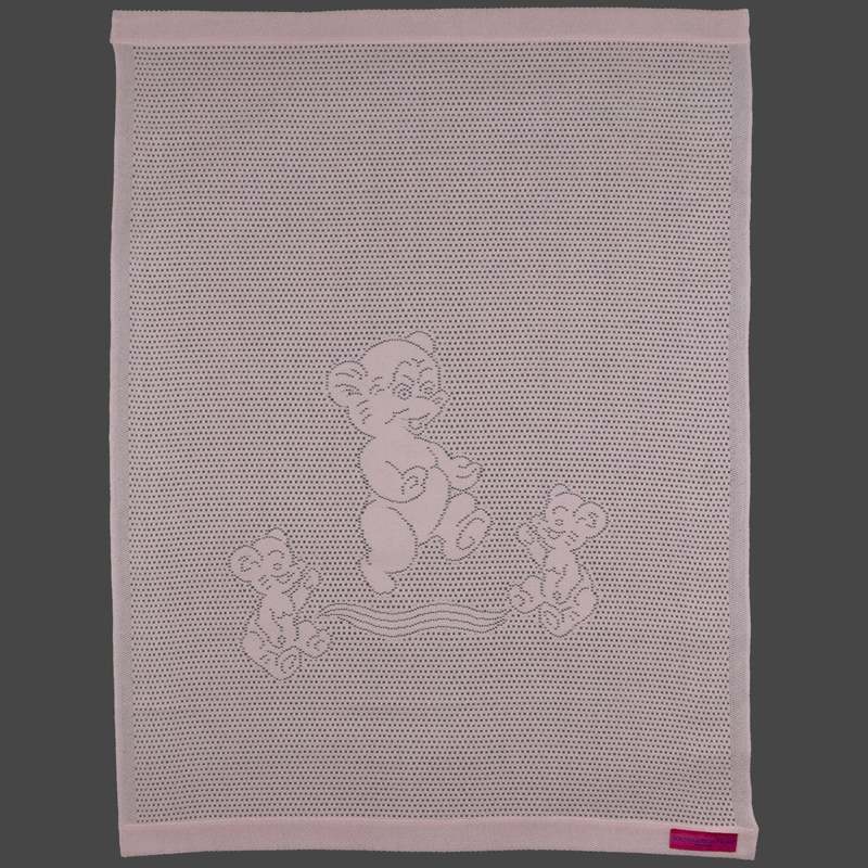 KIDS Prince of Scots Southampton Home Lace Weave Teddy Bear Baby Blanket