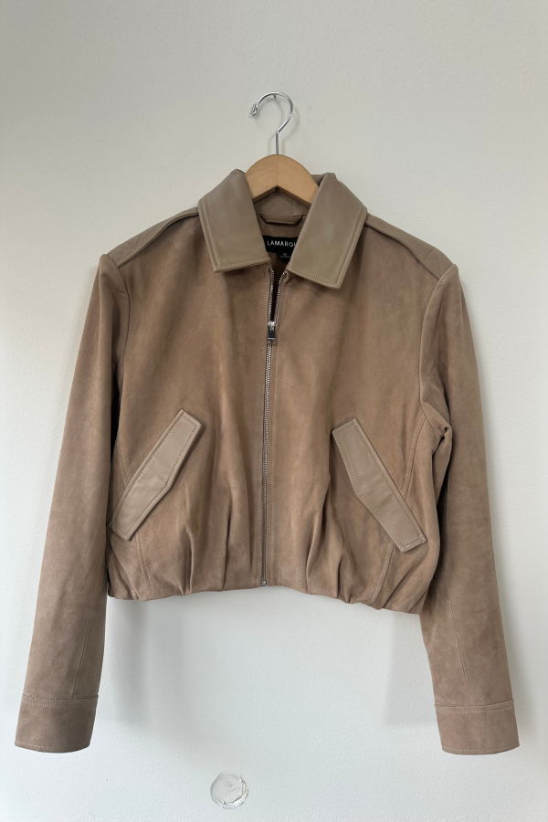 LAMARQUE Robbie Suede Jacket - Beige