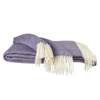 Prince of Scots Southampton Home Merino Wool Herringbone Throw - Lavender - Thumbnail 3
