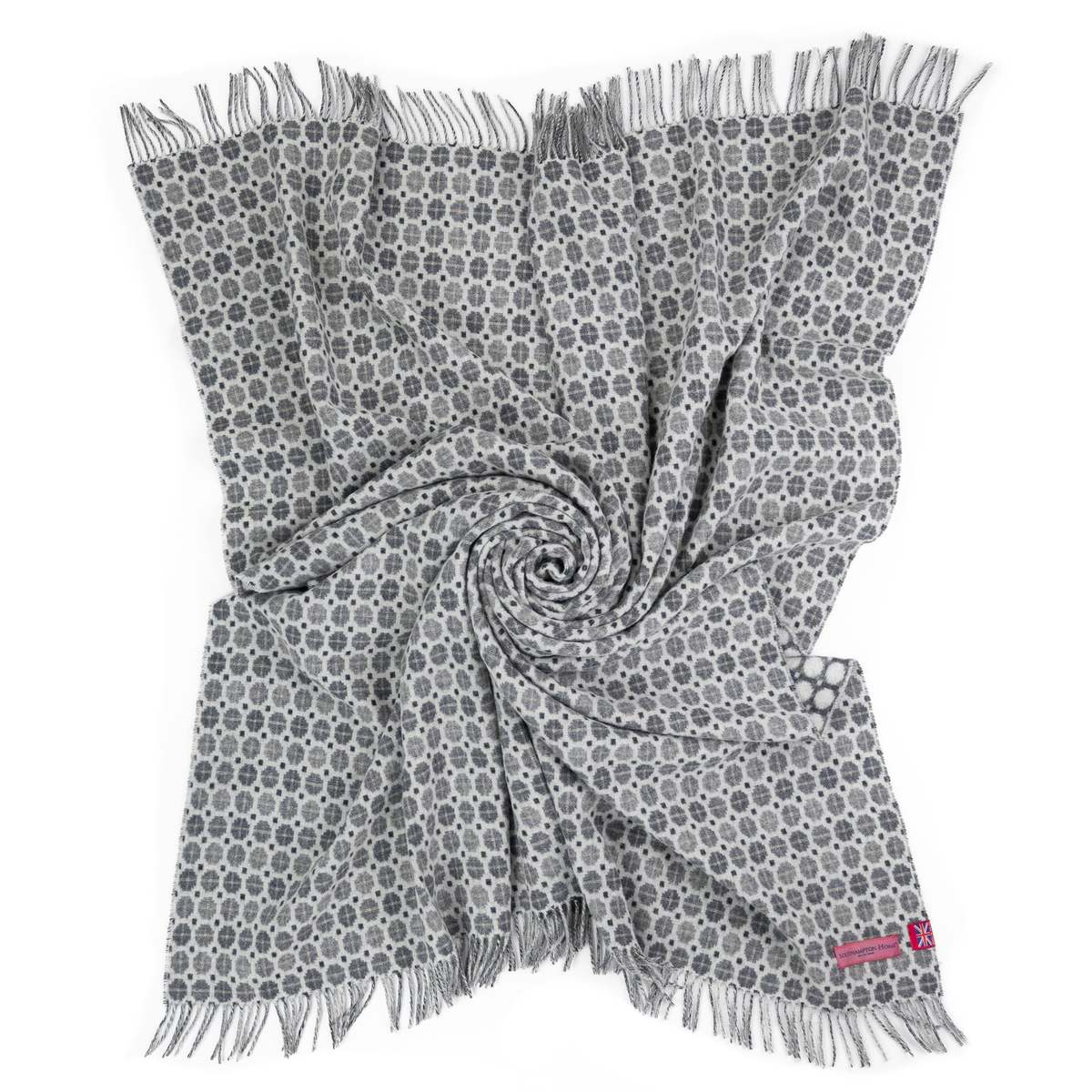 Prince of Scots Southampton Home Merino Wool Medallion Throw - Image 4 of 9