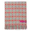 Prince of Scots Southampton Home Merino Wool Medallion Throw Blanket - Melon - Thumbnail 5