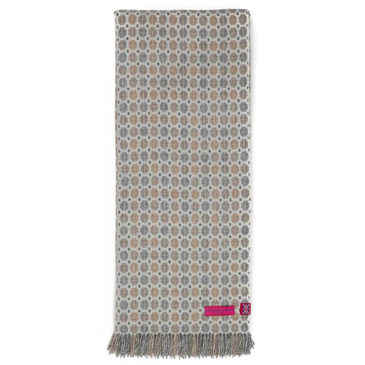 Prince of Scots Southampton Home Merino Wool Medallion Throw - Natural - Image 5 of 9