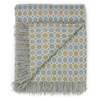 Prince of Scots Southampton Home Merino Wool Medallion Throw Blanket - Sky - Thumbnail 3