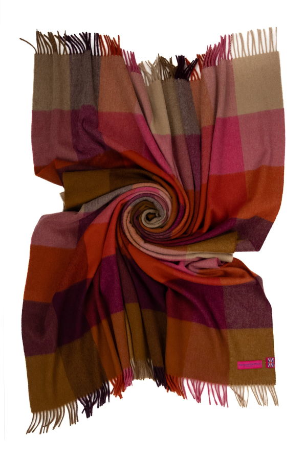 Prince of Scots Southampton Home Merino Wool Throw - Block Bold