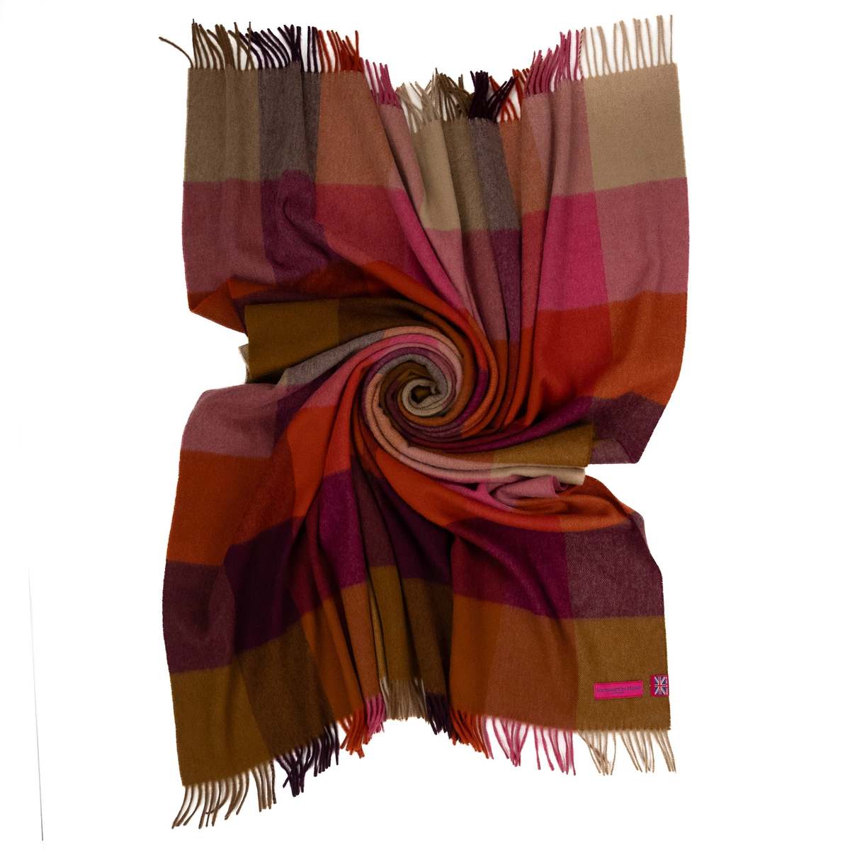 Prince of Scots Southampton Home Merino Wool Throw - Block Bold - Image 2 of 9