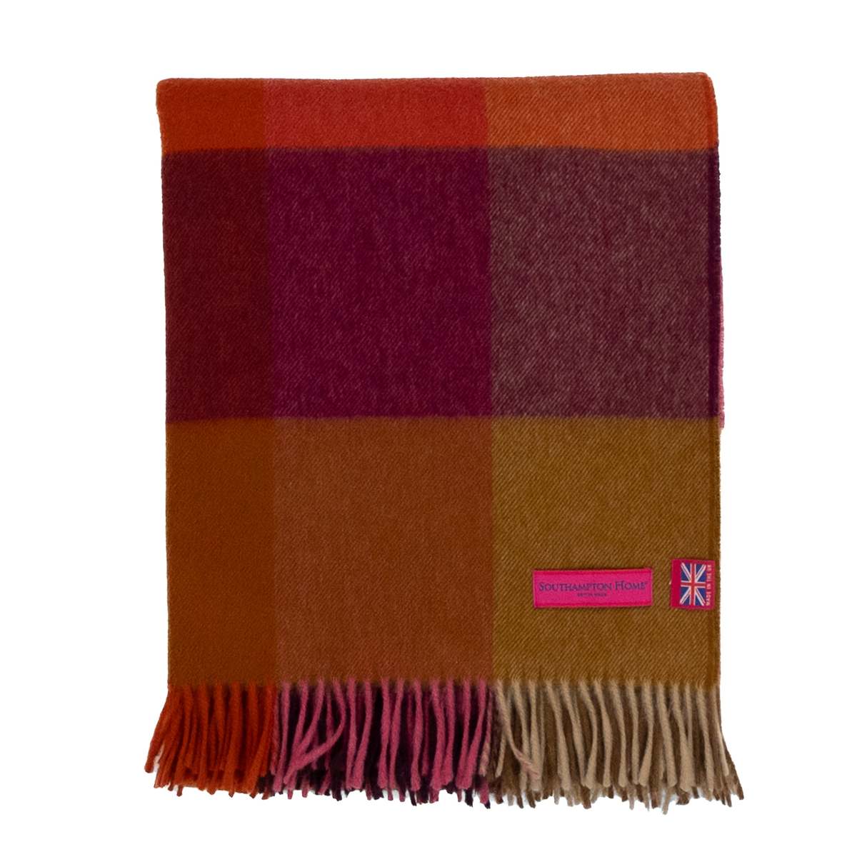 Prince of Scots Southampton Home Merino Wool Throw - Block Bold - Image 4 of 9