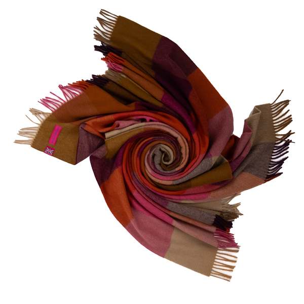 Prince of Scots Southampton Home Merino Wool Throw - Block Bold