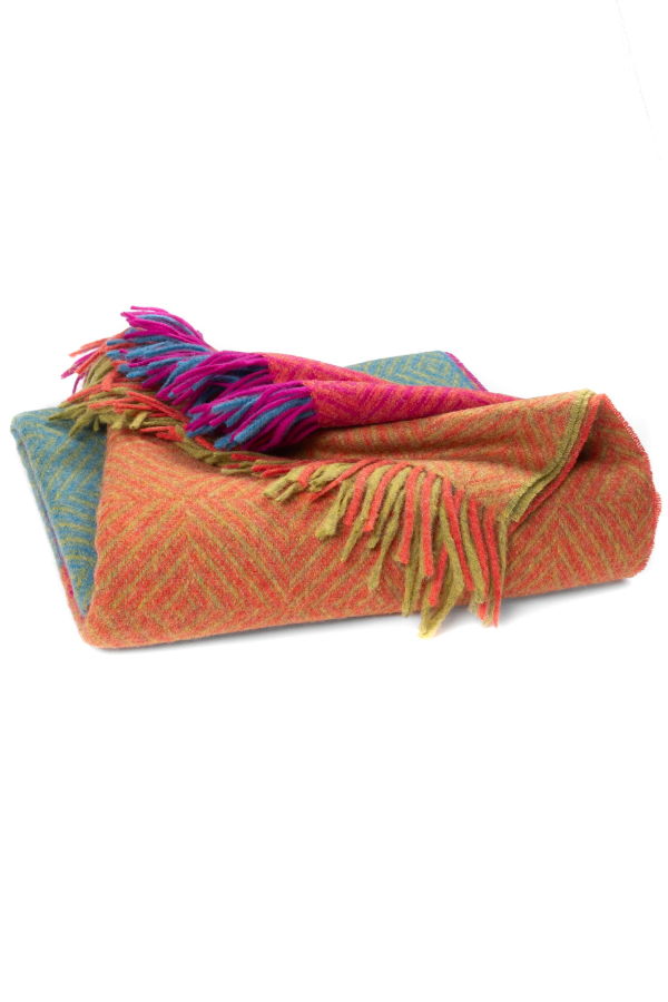 Prince of Scots Southampton Home Merino Wool Throw - Block Brilliant