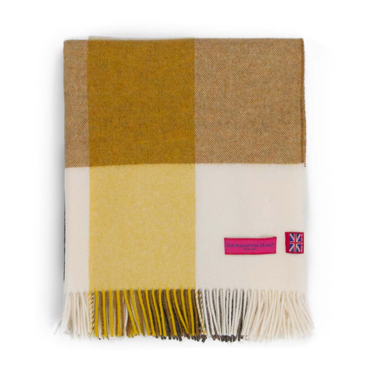 Prince of Scots Southampton Home Merino Wool Throw - Gold - Image 5 of 8