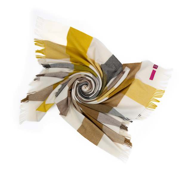 Prince of Scots Southampton Home Merino Wool Throw - Gold