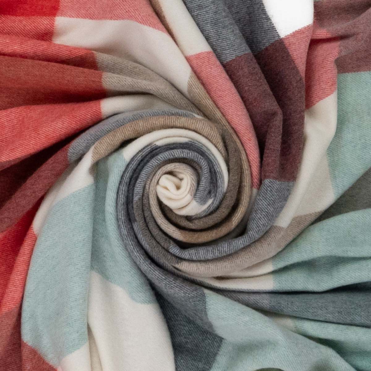 Prince of Scots Southampton Home Merino Wool Throw - Melon - Image 4 of 8