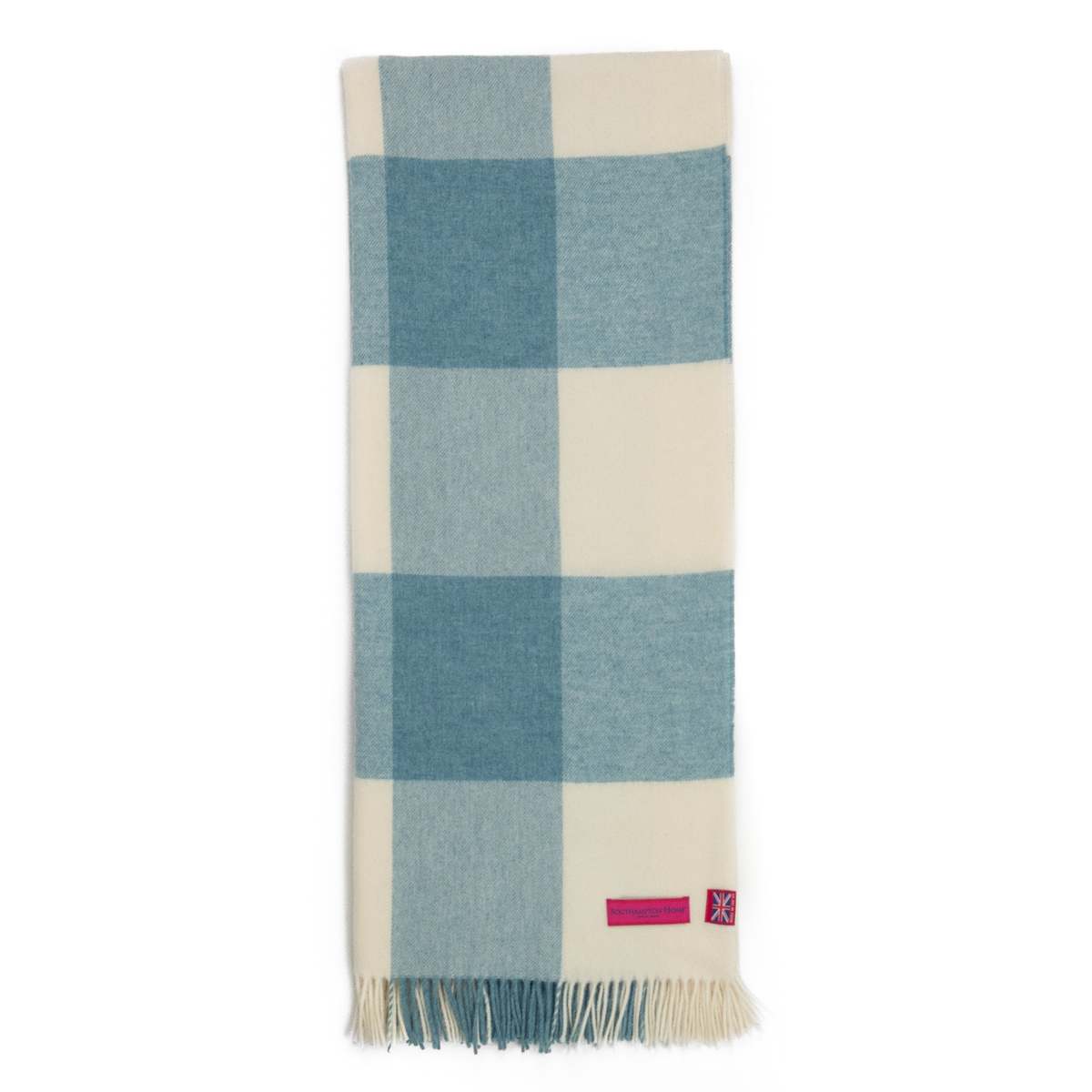 Prince of Scots Southampton Home Merino Wool Block Sky Throw - Image 7 of 9