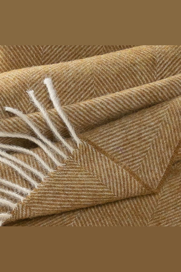 Prince of Scots Southampton Home Shetland Lambswool Herringbone Throw