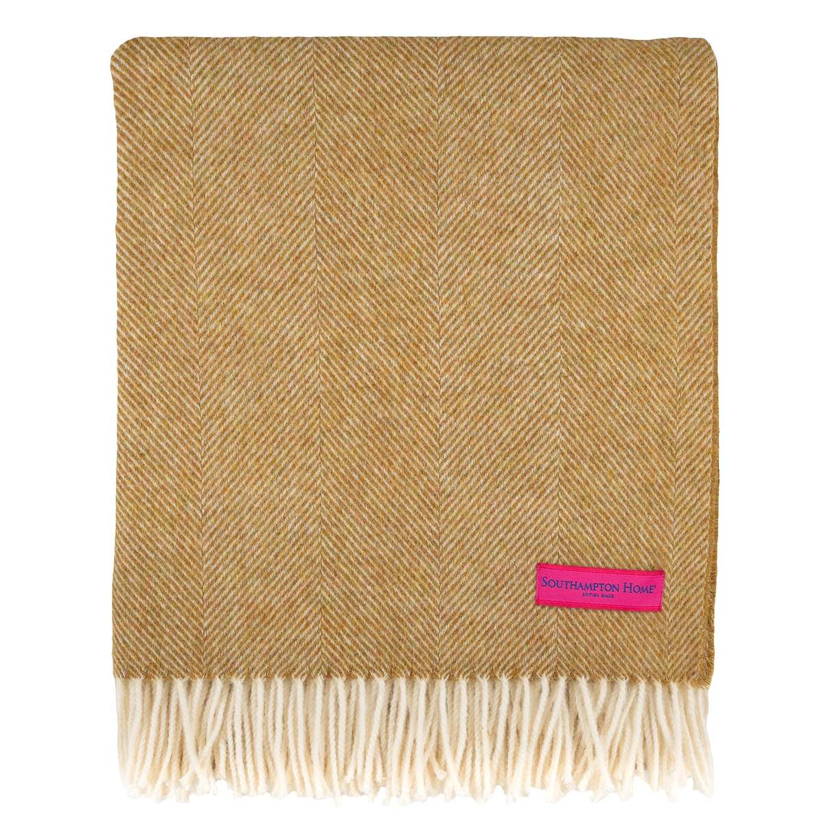 Prince of Scots Southampton Home Shetland Lambswool Herringbone Throw - Image 4 of 5