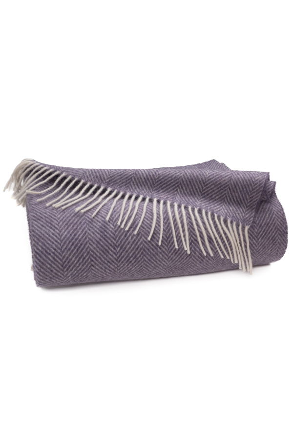 Prince of Scots Southampton Home Shetland Lambswool Herringbone Throw Blanket