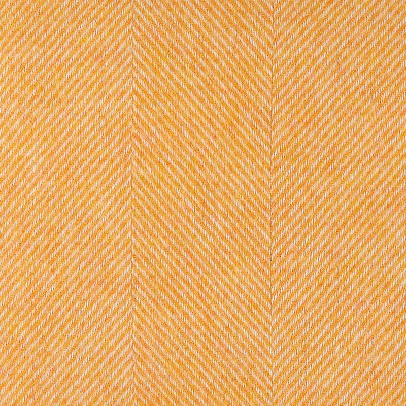 Prince of Scots Southampton Home Shetland Lambswool Herringbone Throw Blanket - Tangerine