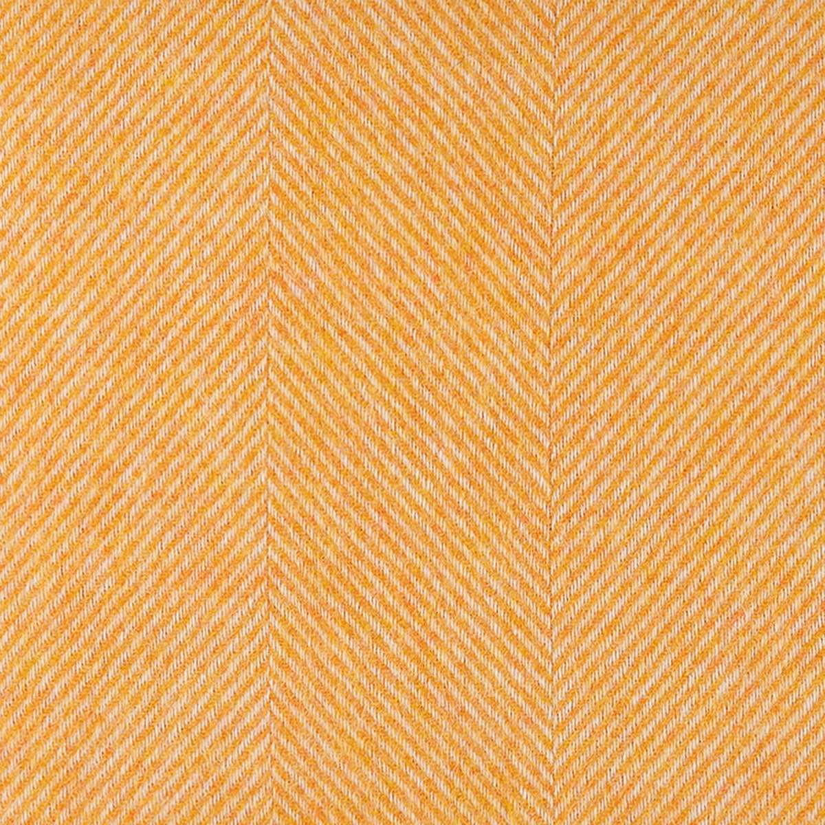 Prince of Scots Southampton Home Shetland Lambswool Herringbone Throw Blanket - Tangerine - Image 4 of 5