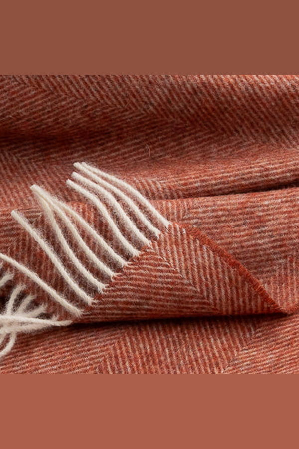 Prince of Scots Southampton Home Shetland Lambswool Herringbone Throw