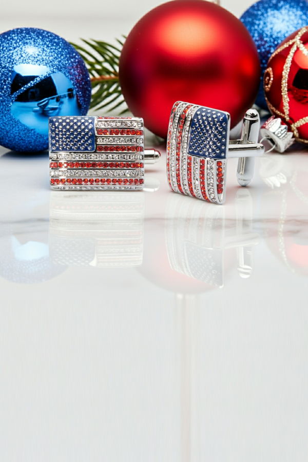 Prince of Scots Stars & Stripes Crystal Cufflinks
