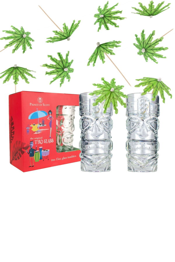 Prince of Scots The Original Tiki Glass Party in a Box Glass Set
