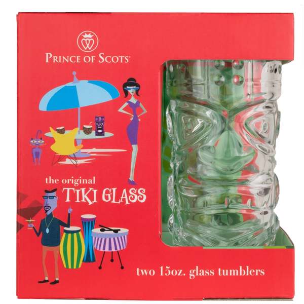 Prince of Scots The Original Tiki Glass Party in a Box Glass Set