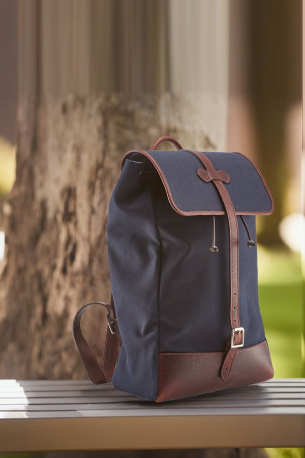 Prince of Scots Wanderlust Cotswold Canvas Backpack - Navy