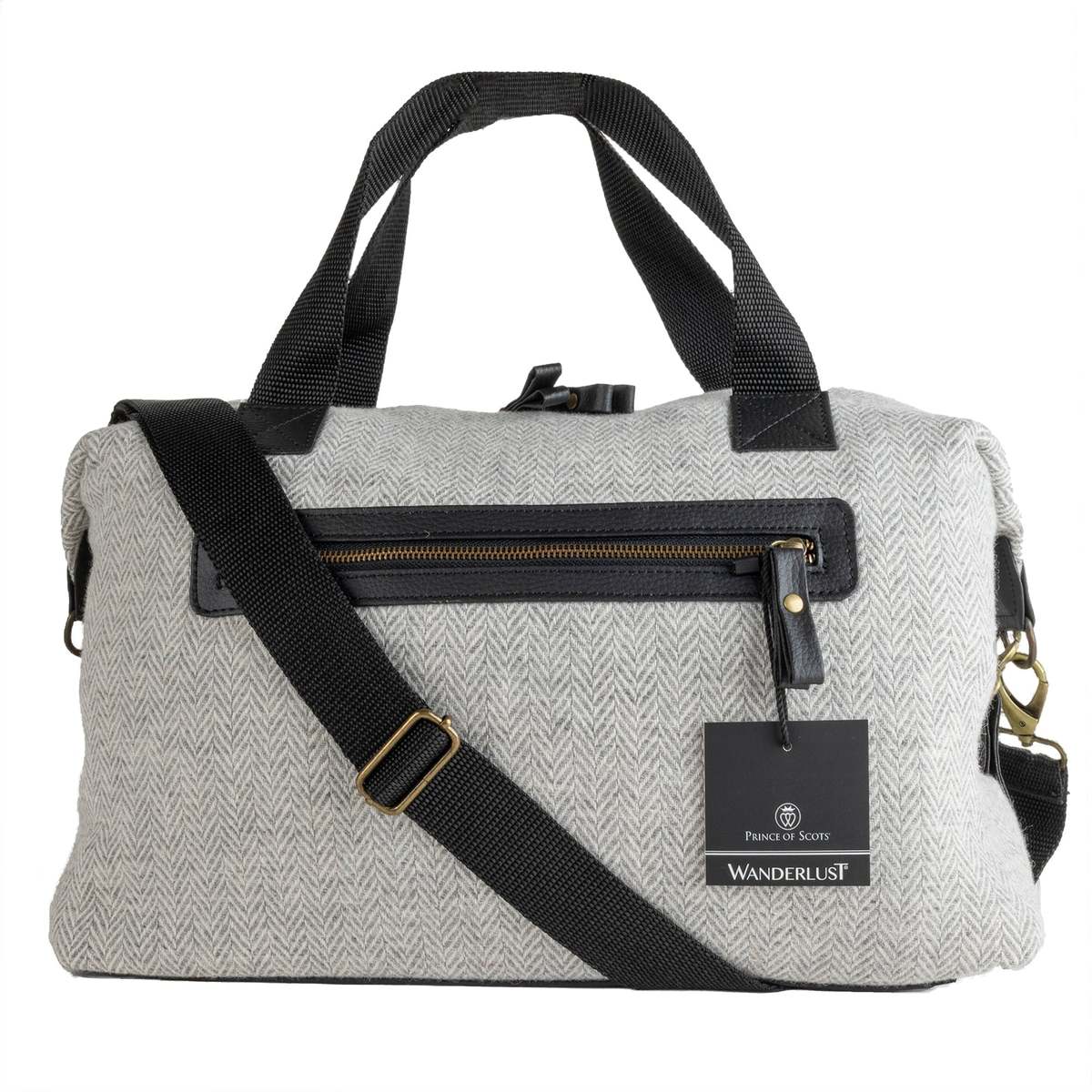 Prince of Scots Wanderlust Highland Tweeds Weekender Bag - Silver - Image 1 of 5