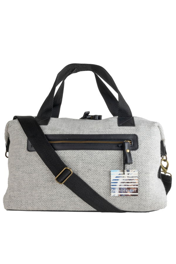 Prince of Scots Wanderlust Highland Tweeds Weekender Bag - Silver