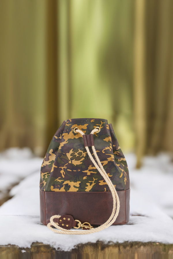Prince of Scots Wanderlust Leather Duffle Bag - Tan Camo