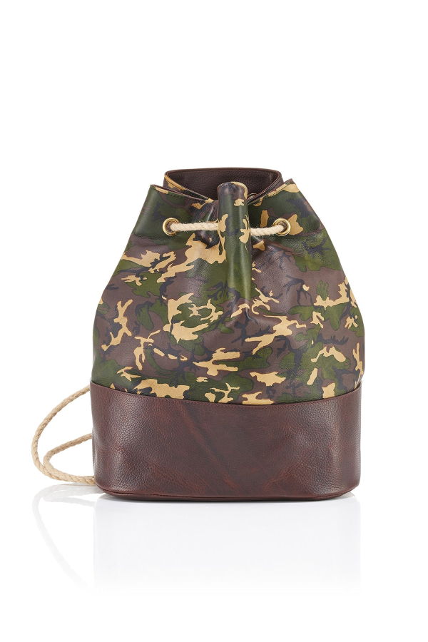 Prince of Scots Wanderlust Leather Duffle Bag - Tan Camo