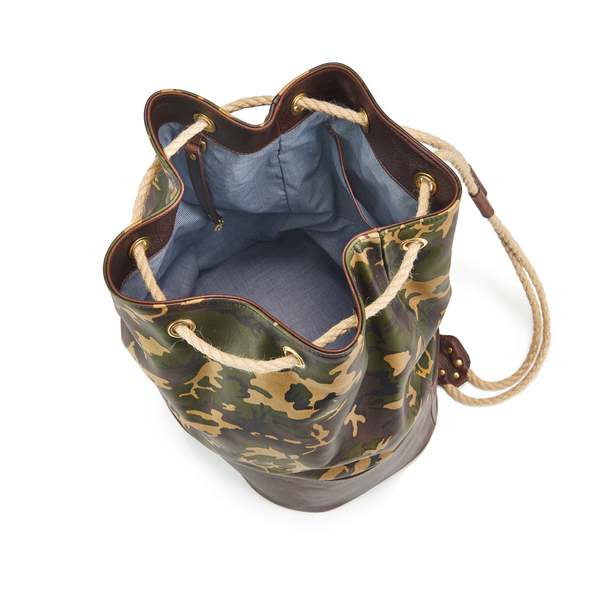 Prince of Scots Wanderlust Leather Duffle Bag - Tan Camo