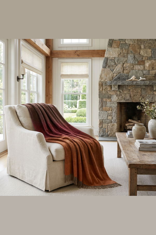 Prince of Scots Whisper Ombre Merino Wool Throw