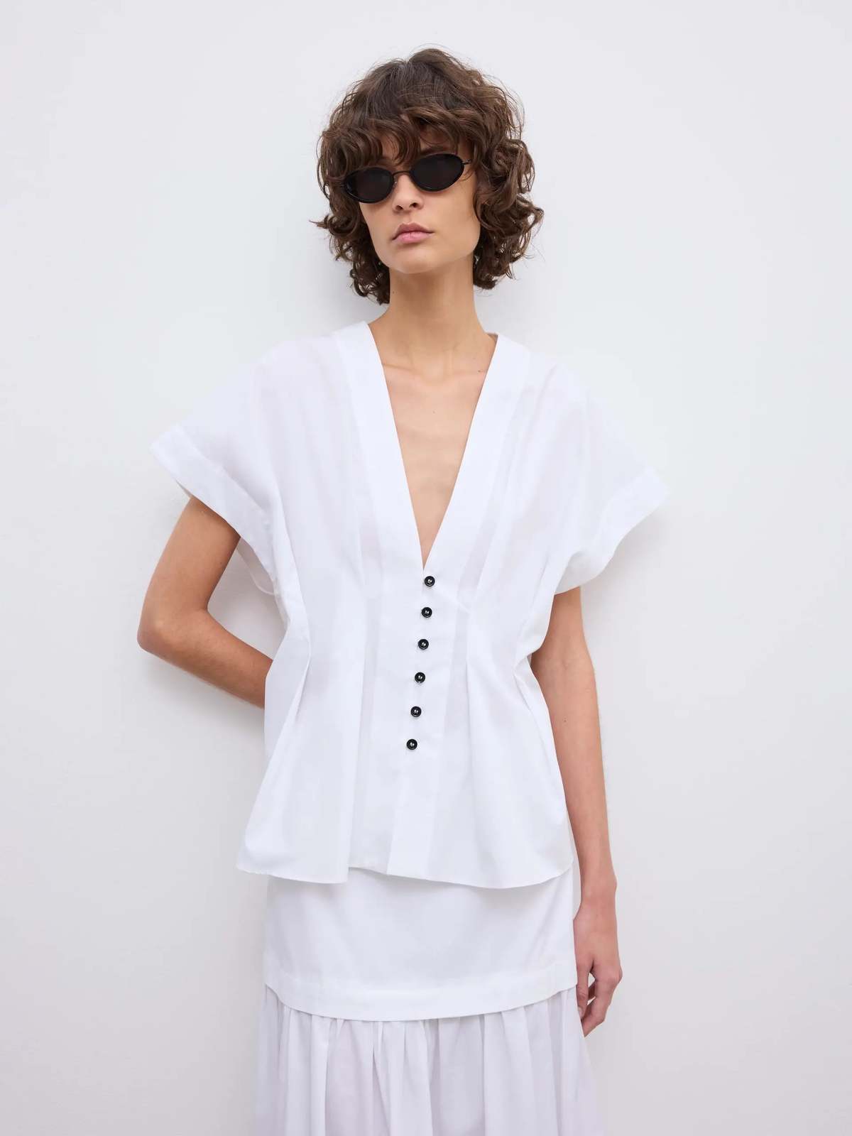 House of Dagmar Cinched Cotton Top - Image 1 of 7